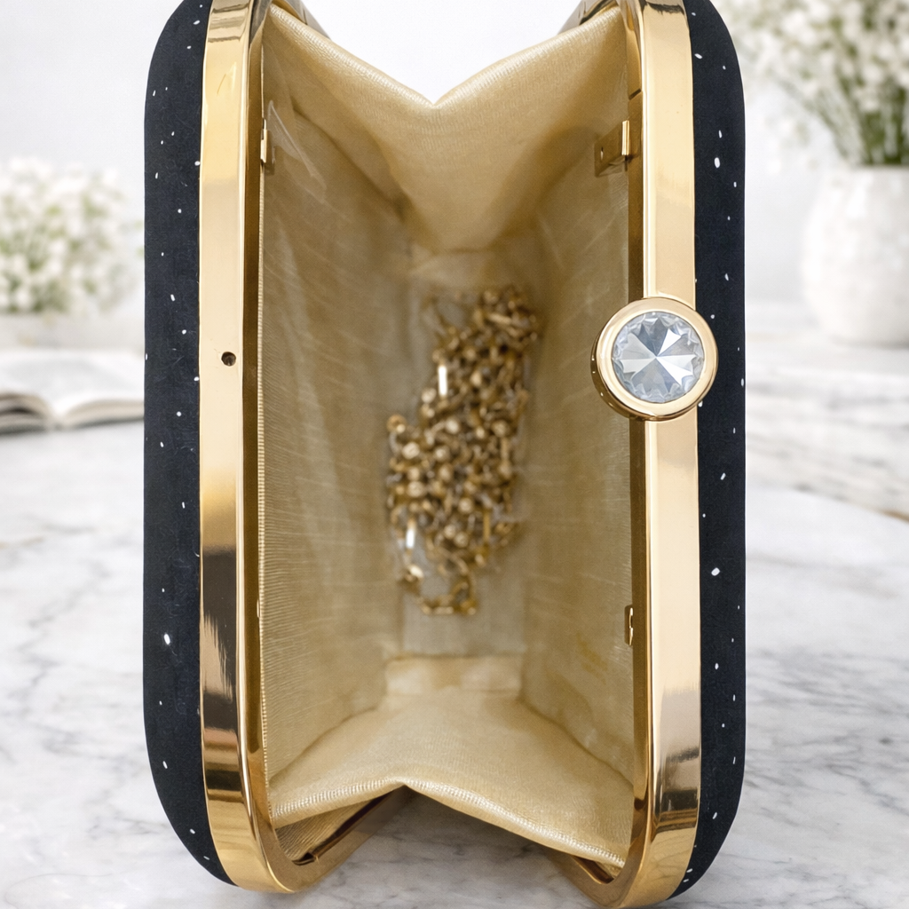 Teddy Bear Ethnic Box Clutch & Sling Bag