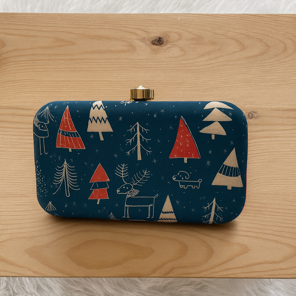 Winter Touch Ethnic Box Clutch & Sling Bag