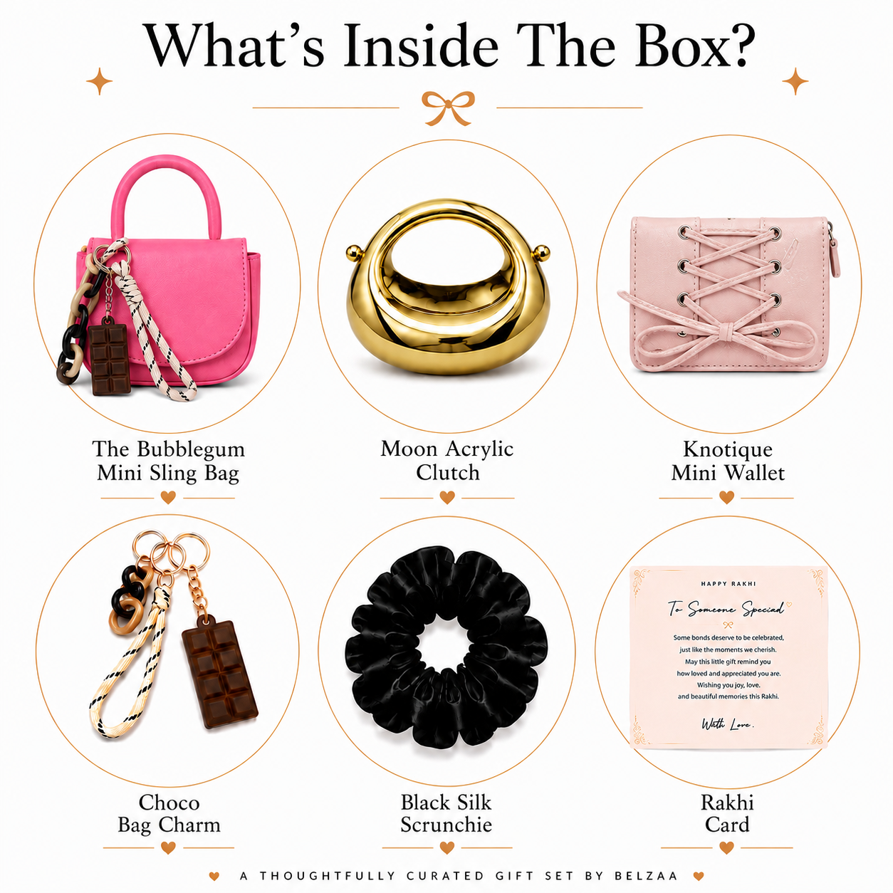 BELZAA Rakhi Luxe Box | Bubblegum Mini Sling