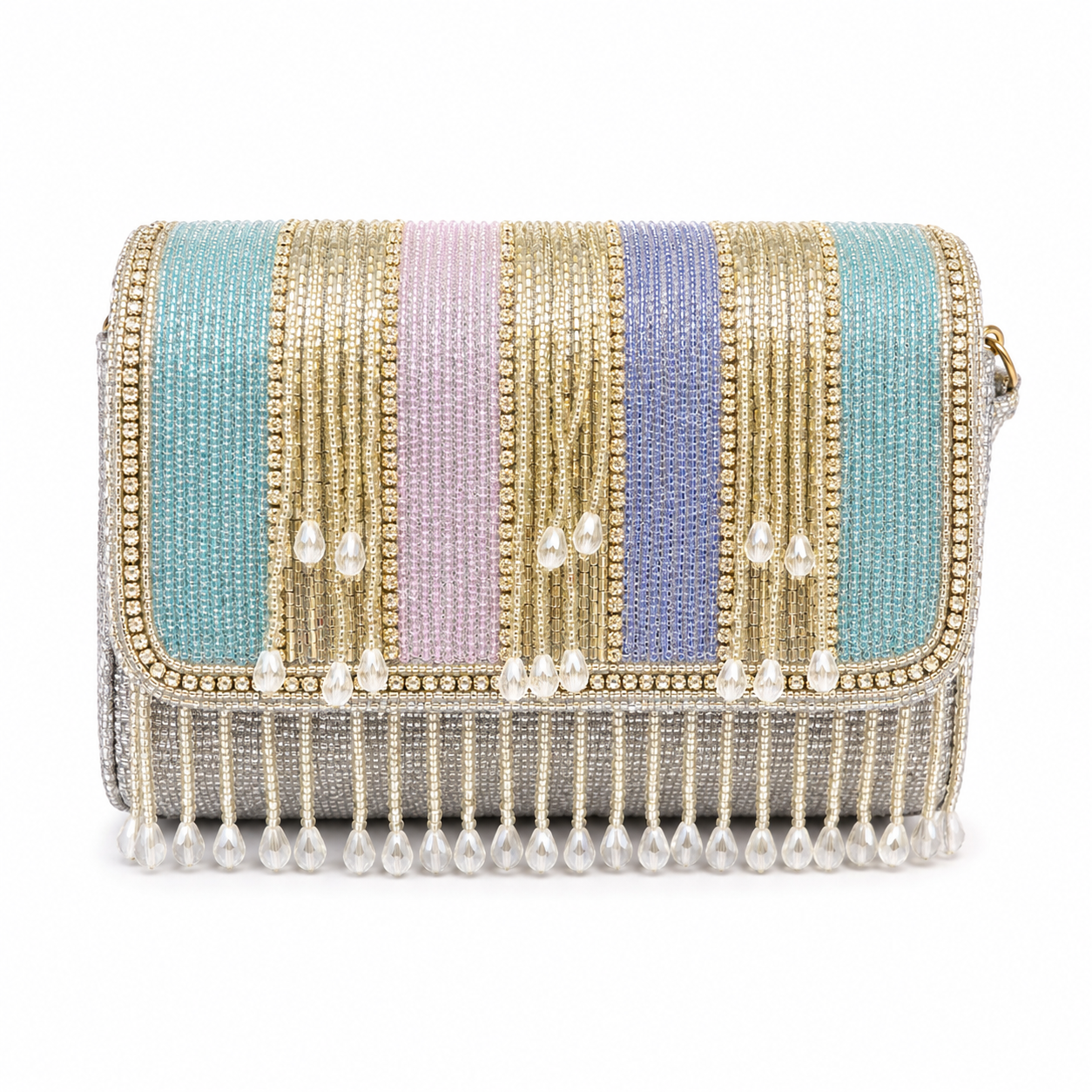 Crystal Cascade Partywear Clutch & Handbag