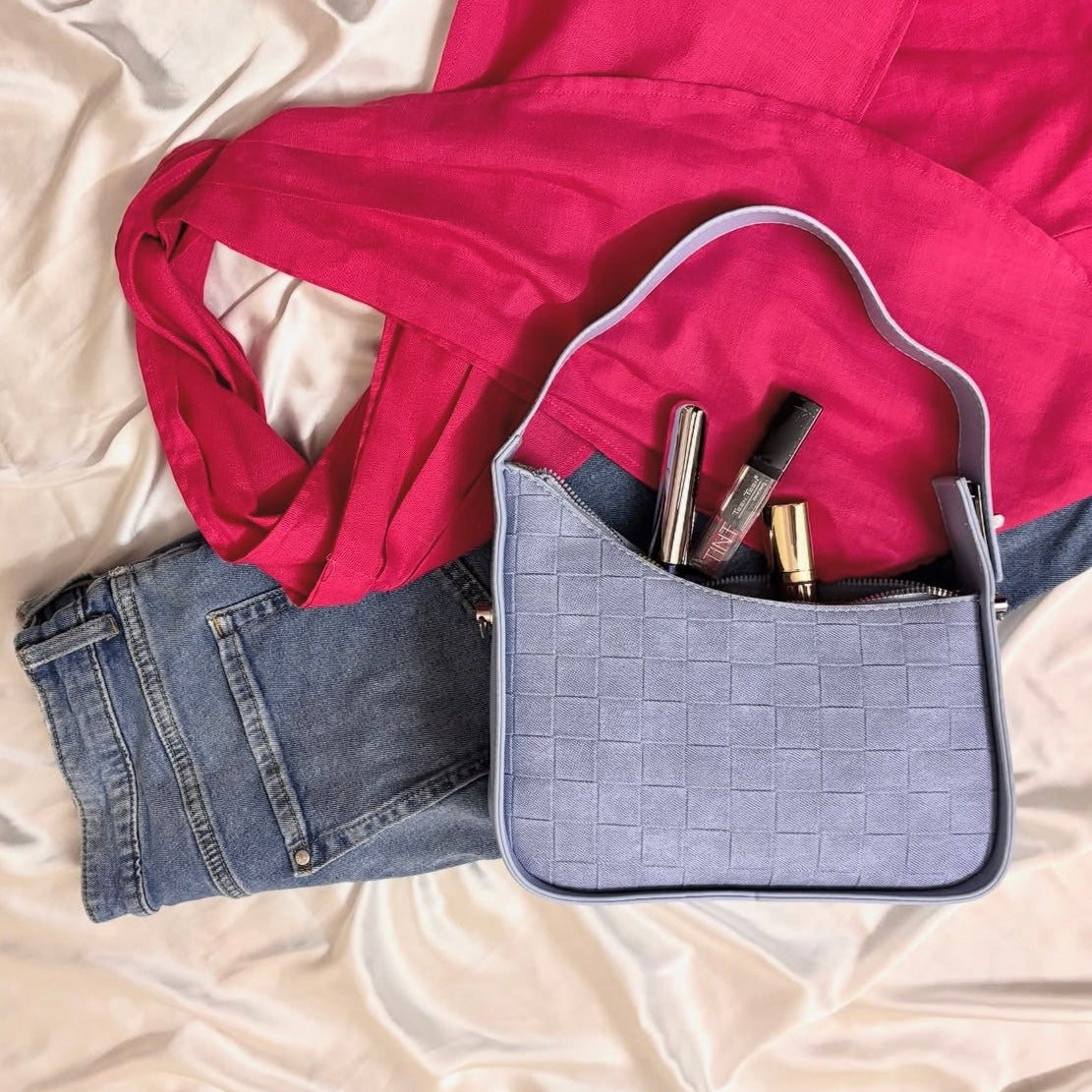 Denim Muse Shoulder Bag with Sling Belt