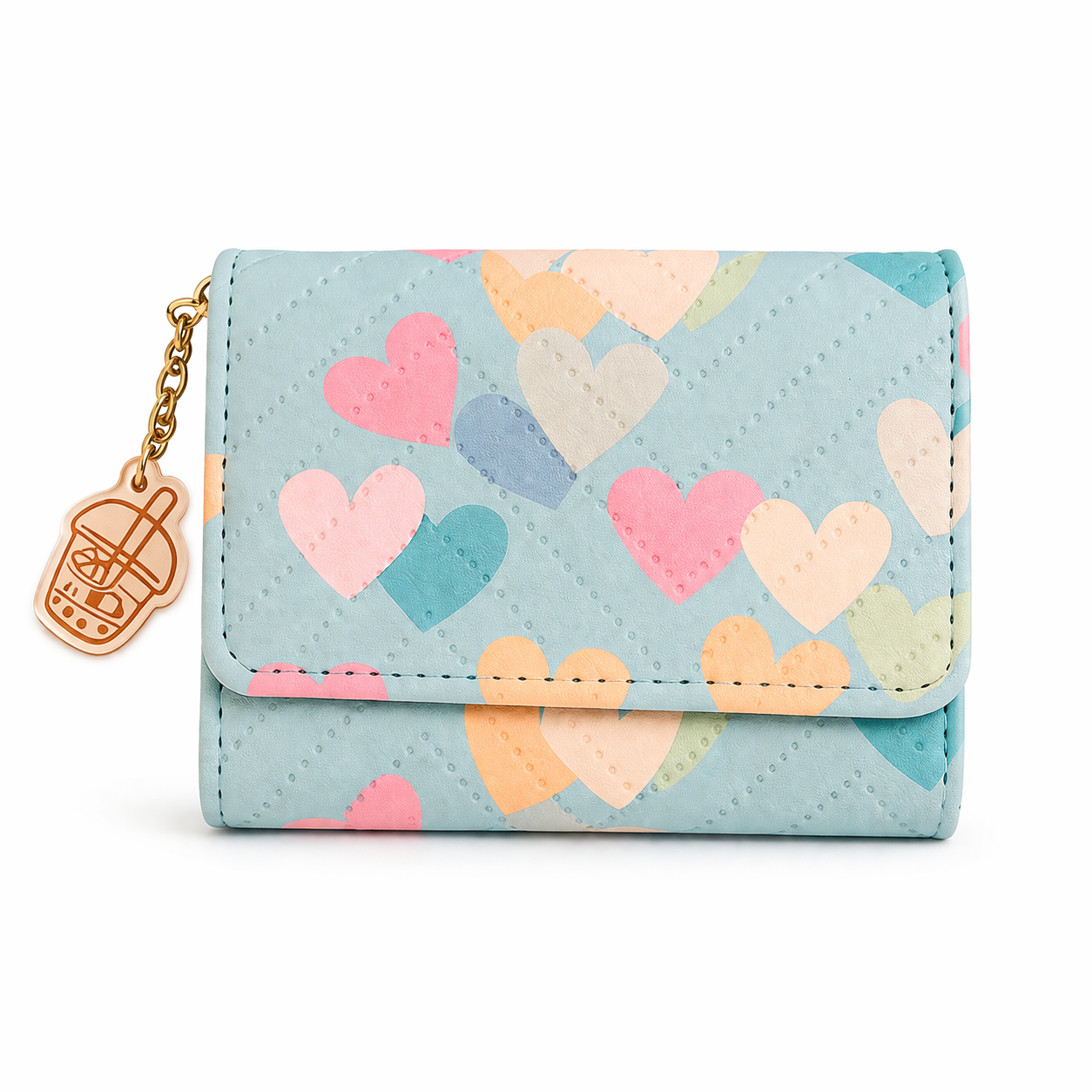 Candy Heart Three Fold Wallet for Women