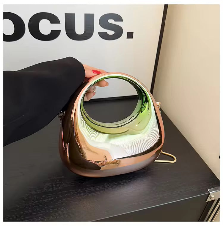 Multi Color Moon Acrylic Clutch with detachable Sling